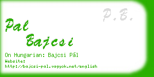 pal bajcsi business card