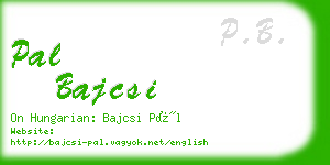pal bajcsi business card